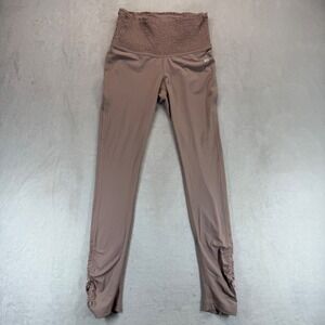 FP Movement‎ High Waisted Leggings Smocked Waist Ruched Ankle XS READ